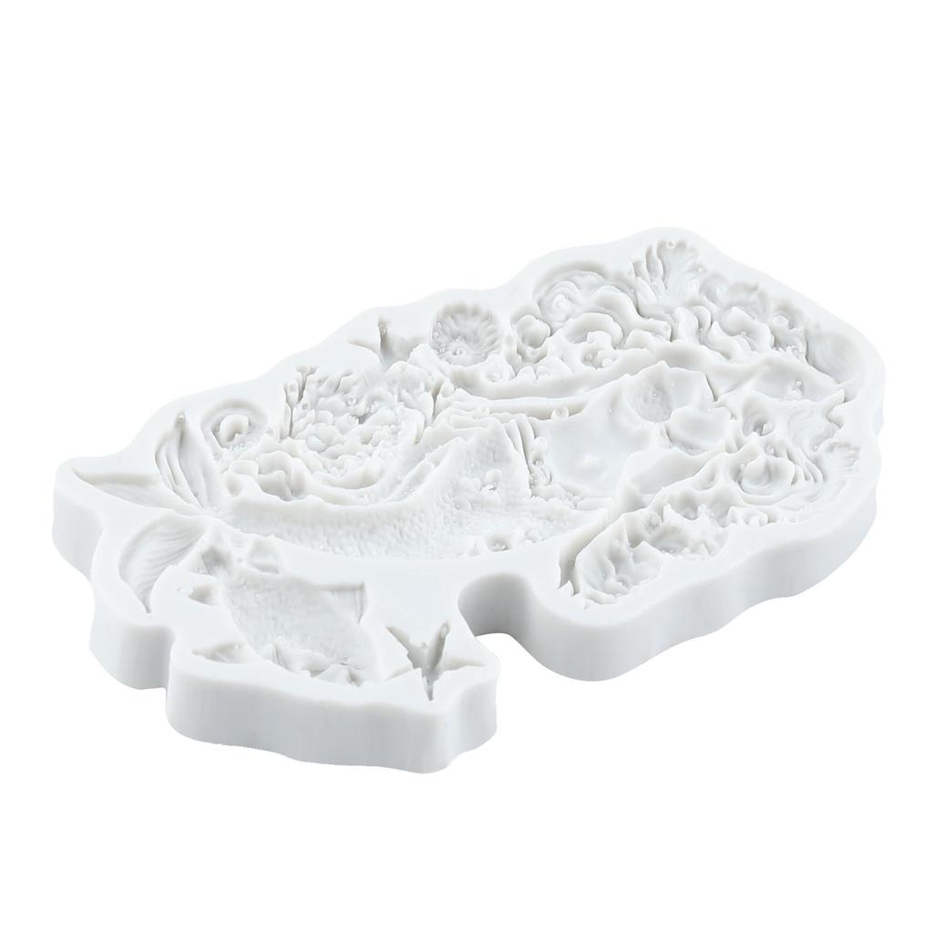 Meerjungfrau Silikonform Fisch Seestern Fondantformen Kuchen Dekorationswerkzeuge Cupcake Topper Süßigkeiten Zuckerhandwerk Gum Paste Polymer Clay