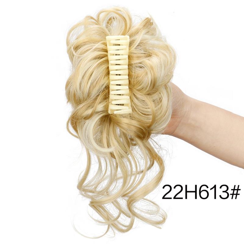 Synthetic Fluffy Short Ponytail Claw Clip Wig Ponytail Extensions Curly Ponytail Ladies Hair Clip for Women