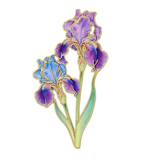 Pin Brooch Pin Enamel Flower Design with Smooth Edges Lightweight