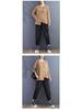 Autumn/Winter 2023 Women's Cotton Loose Fit Round Neck Pullover with Slit Hem, Plus Size Long Sleeve Casual Sweatshirt