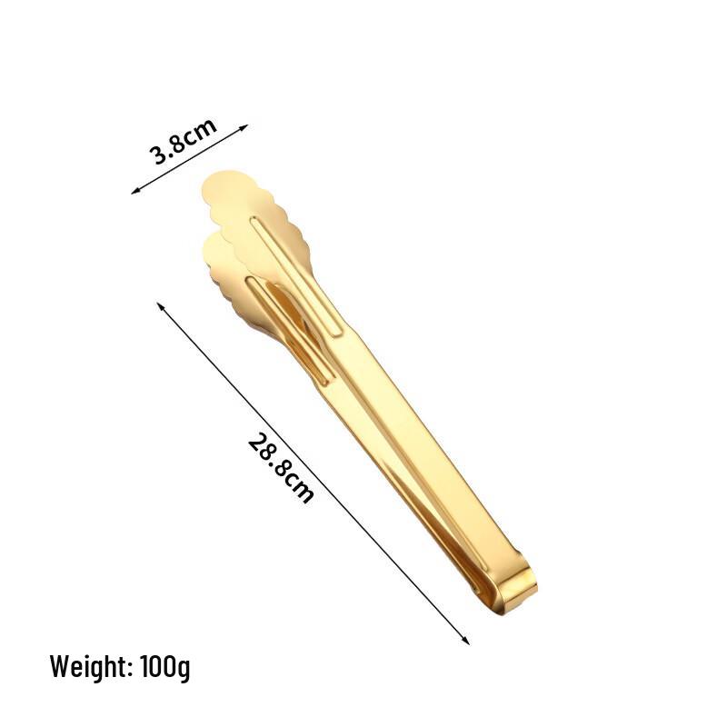 

Gold Stainless Steel Food Tongs (4-Pack)