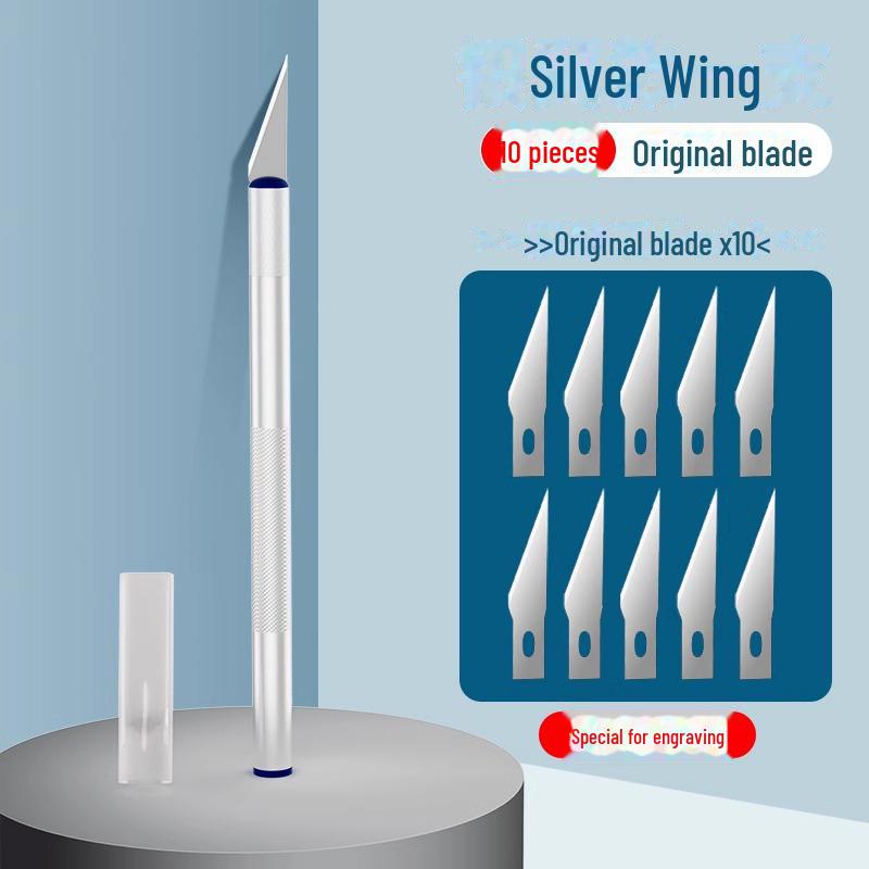 

Многофункциональный нож из алюминиевого сплава для резьбы, резки бумаги и обоев 1 upgraded utility knife + 10 original blades