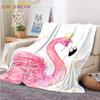 Różowy flaming koc kreskówka różowe flamingi rzut koc przytulny koc Flamingo koc na kanapa biurowa koce Ins stylowy wystrój