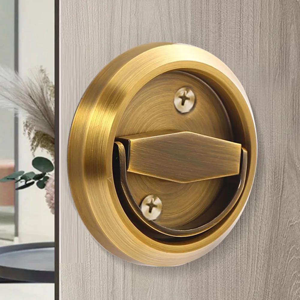 Stylish Round Cabinet Handle, 304 Stainless Steel Invisible Door Handle for Fireproof Door, Wardrobe, Cupboards, Easy to Install