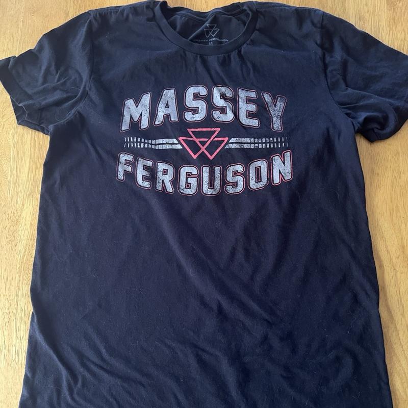 Massey Ferguson Unisex Black Medium Tshirt With Front Chest Decal
