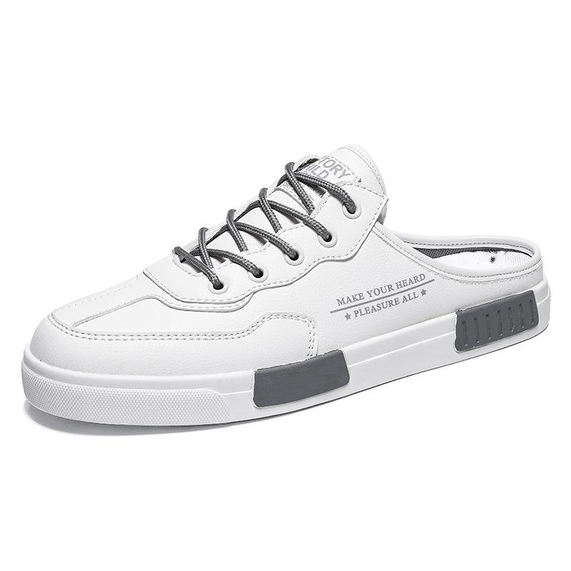 Korean version of the trend bag head half tray flat casual shoes large size summer wear fashion men's shoes breathable sandals