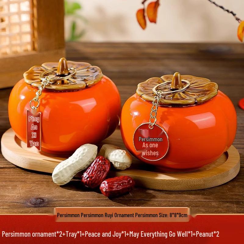 Persimmon Home Decor Set: Perfect Housewarming Gift and Moving Ceremony Ornament.