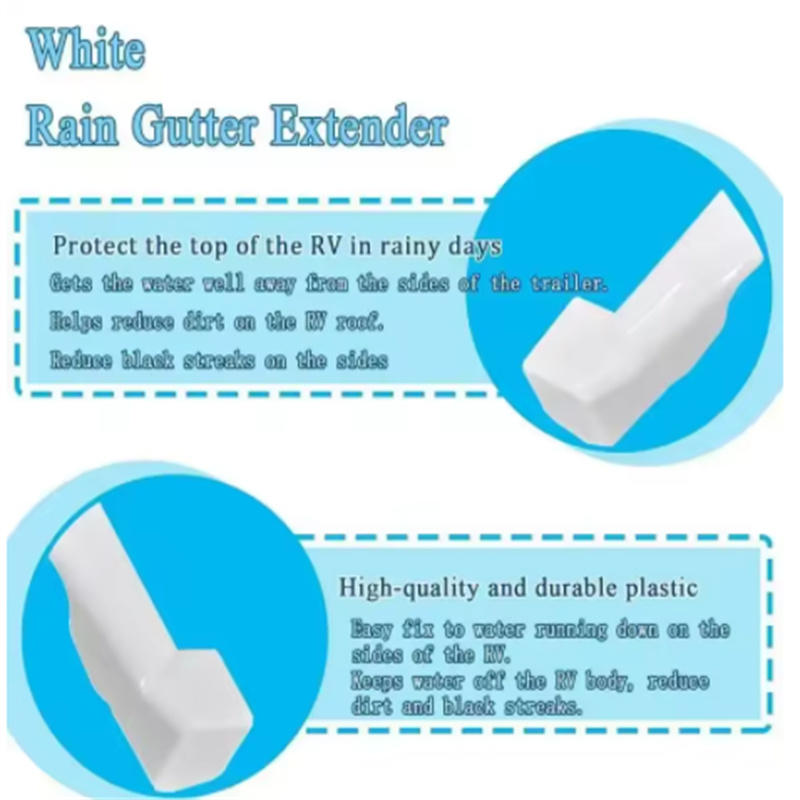 2 Stück Wohnmobil Dach Regenwasserablauf Ablaufkanal Dachablaufzubehör Langlebiger Kunststoff für Wohnmobil Wohnwagen Anhänger Dach Wasserableitung