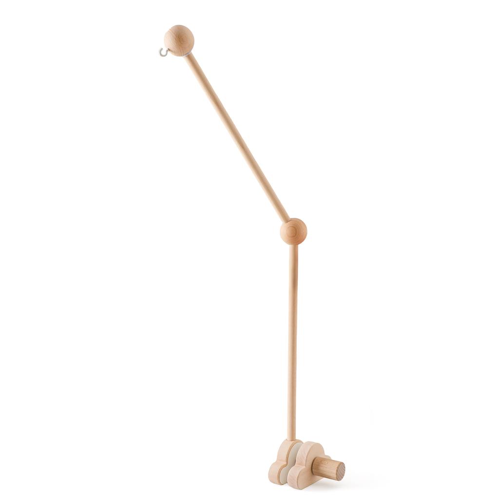 3Pcset Baby Wooden Bed Bell Bracket Mobile Hanging Rattles Toy Hanger Baby Crib Mobile Bed Bell Wood Toy Holder Arm Bracket