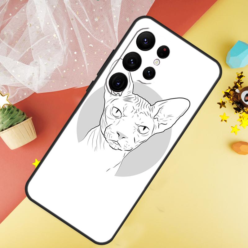 Sphinx Cat Phone Case For Samsung Galaxy S25 FE S23 S21 S20 S22 S24 S26 Ultra S10 S26 Plus Cover Coque