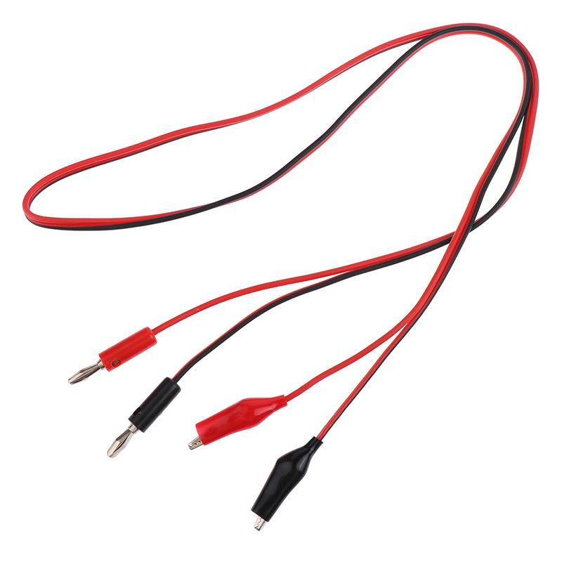 1Pc Multi-Meter Test Leads Cable Line 100Cm Double Ends Banana Plug To Alligator Clip Electrical Connector Diy Tool