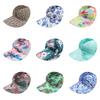 Stylish Leopard Print Hat Women Ponytail Hat Quick Drying Adjustable Hat for Outdoor Beach Sports