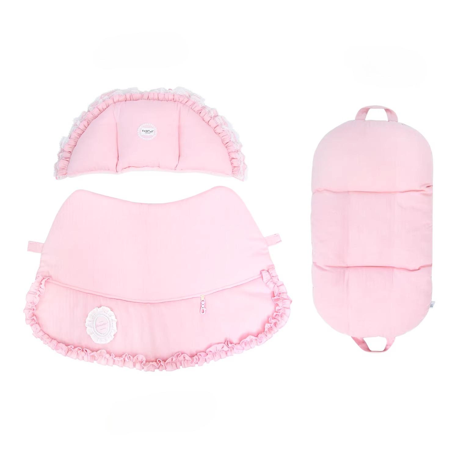

Luxury Pet Dog Stroller Mattress Set,Cushion Pillow Set For Puppy Stroller,Lace Floral - Breathable Washable Stroller Accessory