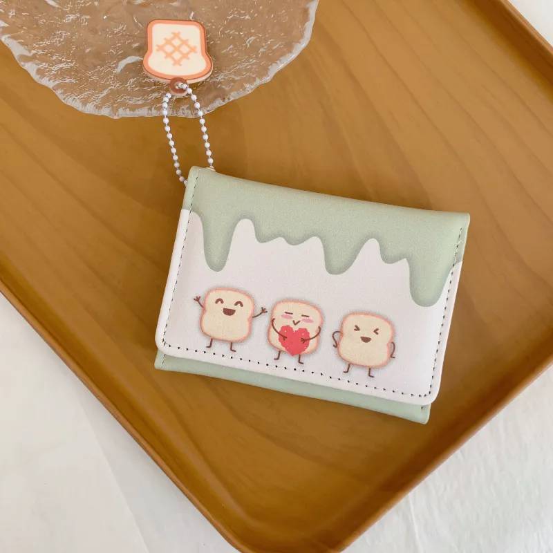 

Кошелек Женский Короткий Кошелек для Монет Милый Мультяшный Личность Креативный Студенческий Девушка Сердце Кроссбоди Повседневный Кошелек зелёный