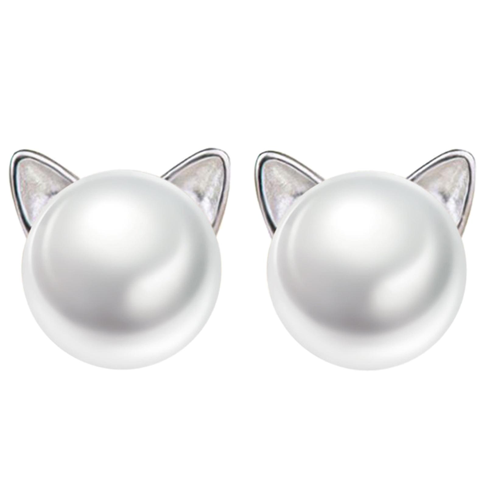

Stylish Cat Ear Studs Playful Cat shaped Earrings Lovely Cat Ear Studs Jewelry Cute and Fashionable Earrings for Women