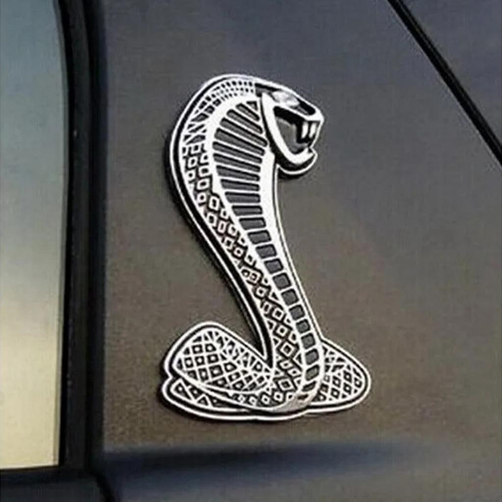 Car Front Hood Grille Emblems Metal Snake Stickers Rear Trunk Car Stickers Universal Automotive Styling Accessories
