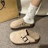 Muffin Shoes Cork Tide Inner Height Increase Women's Wear Half Drag Fashion Birkenstocks Thick-soled Birkenstocks Head