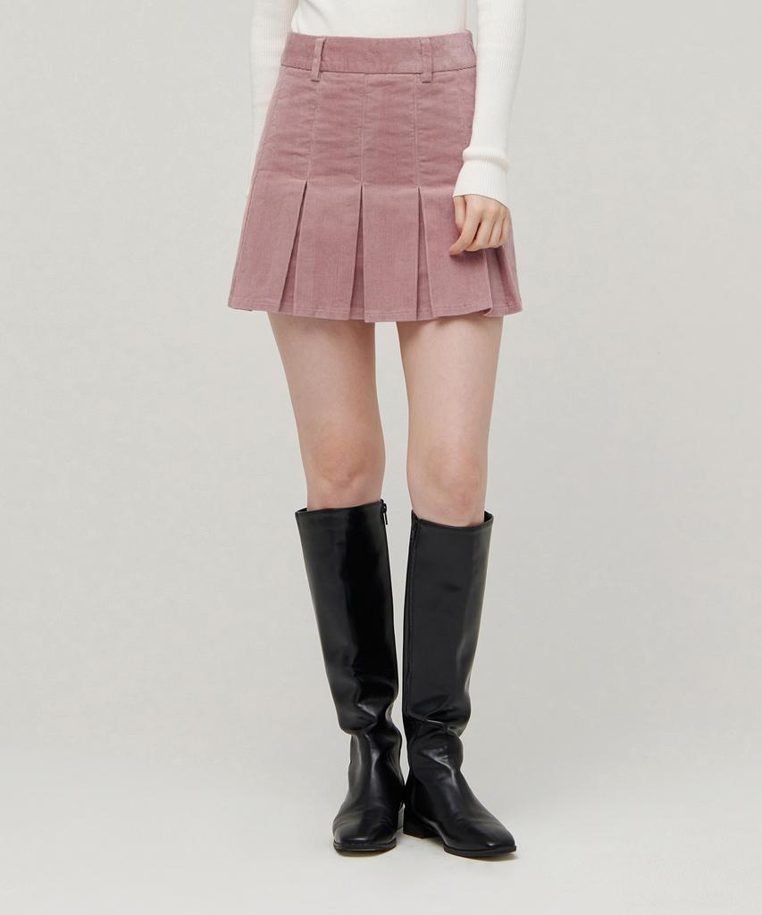 MUSINSA STANDARD WOMAN Women'S Corduroy Pleated Mini Skirt [Pink]
