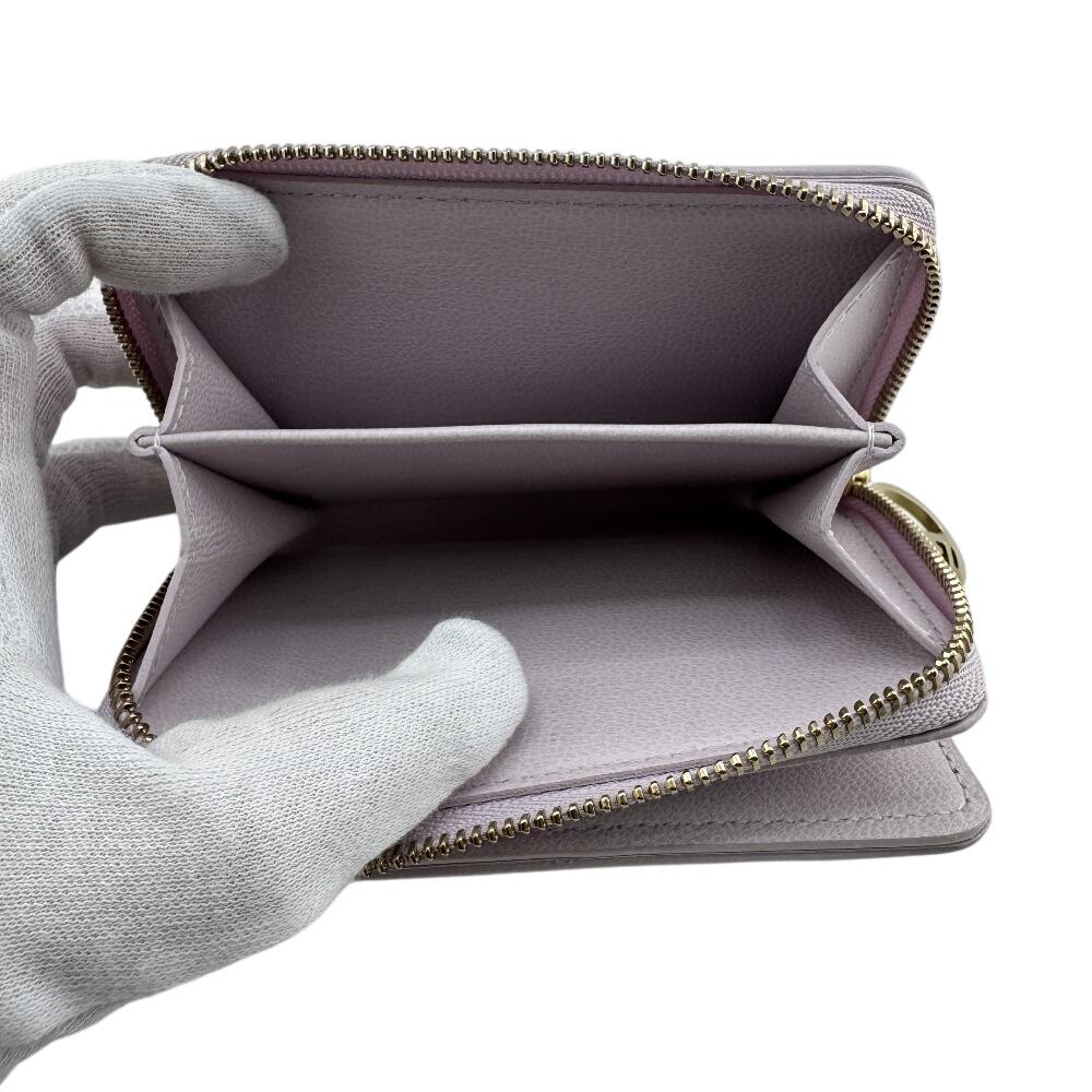 Louis Vuitton M25705 Compact Wallet Monogram Leather Portefeuille Lou Bifold Wallet Misty Lilac Leather Women Used