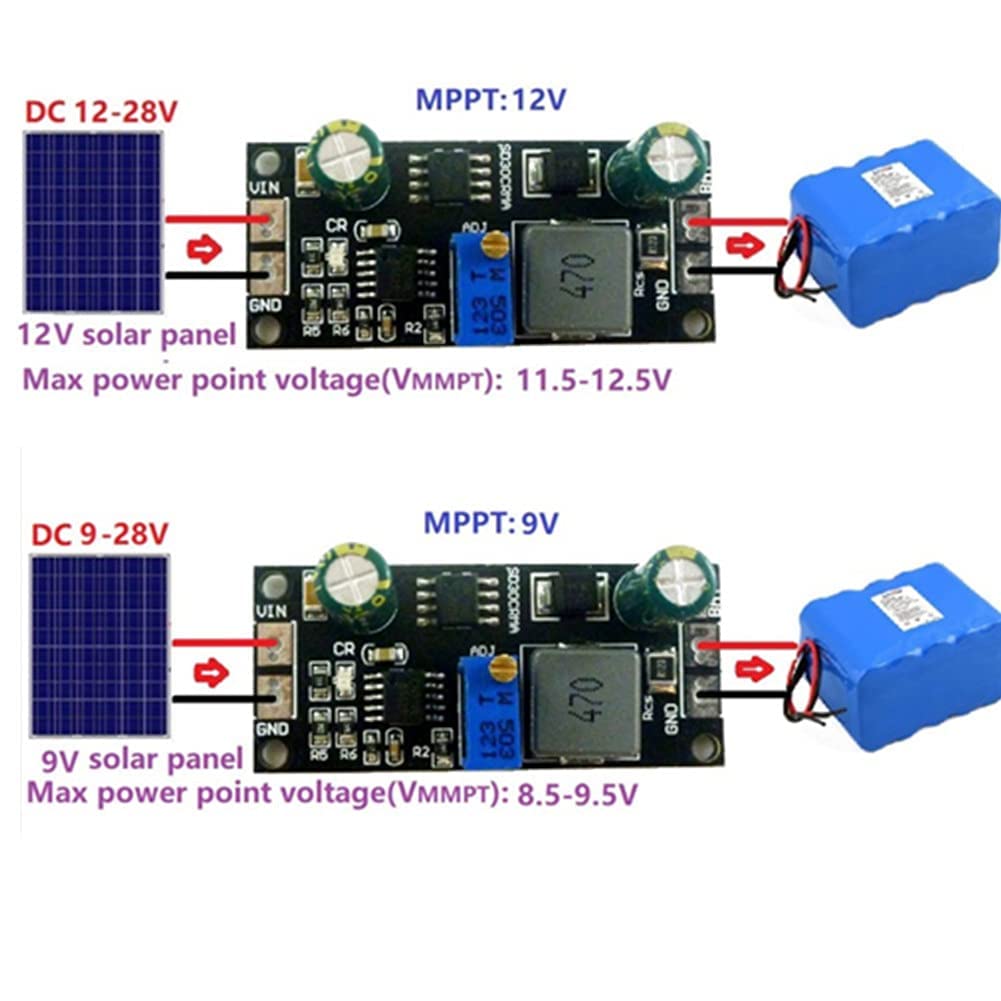 9V/18V Lithium Battery Charger Board MPPT 3.7V 7.4V Solar Charging Controller Board Lithium Battery Charger Module (9V)