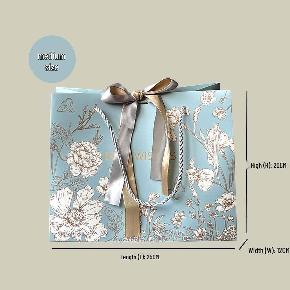 Light Luxury Gift Tote: Custom Paper Shopping Bag for Clothing and Souvenirs