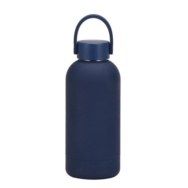 350ml Doppelschichtige Edelstahl-Thermosbecher Tragbarer Griff Einfache Kleine Öffnung Sport-Wasserflasche Outdoor-Wasserbecher