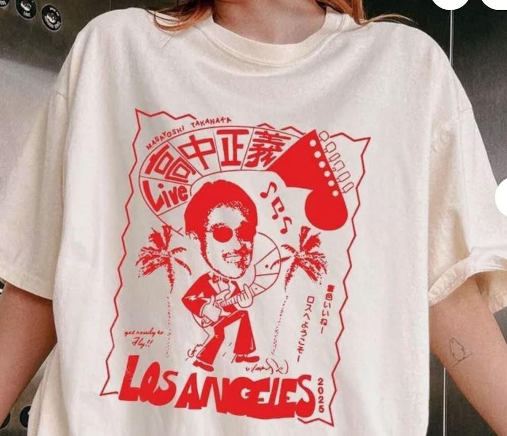 Masayoshi Takanaka Guitar Live Los Angeles 2025 Cartoon TShirt Takanaka Graphic XXXXL