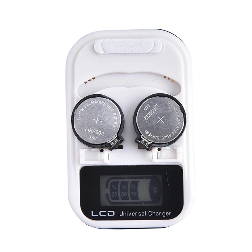 Button Battery Charger, LCD Display 3.6V for for LIR2016 LIR2025 LIR2032 Button Lithium Battery Power Supply
