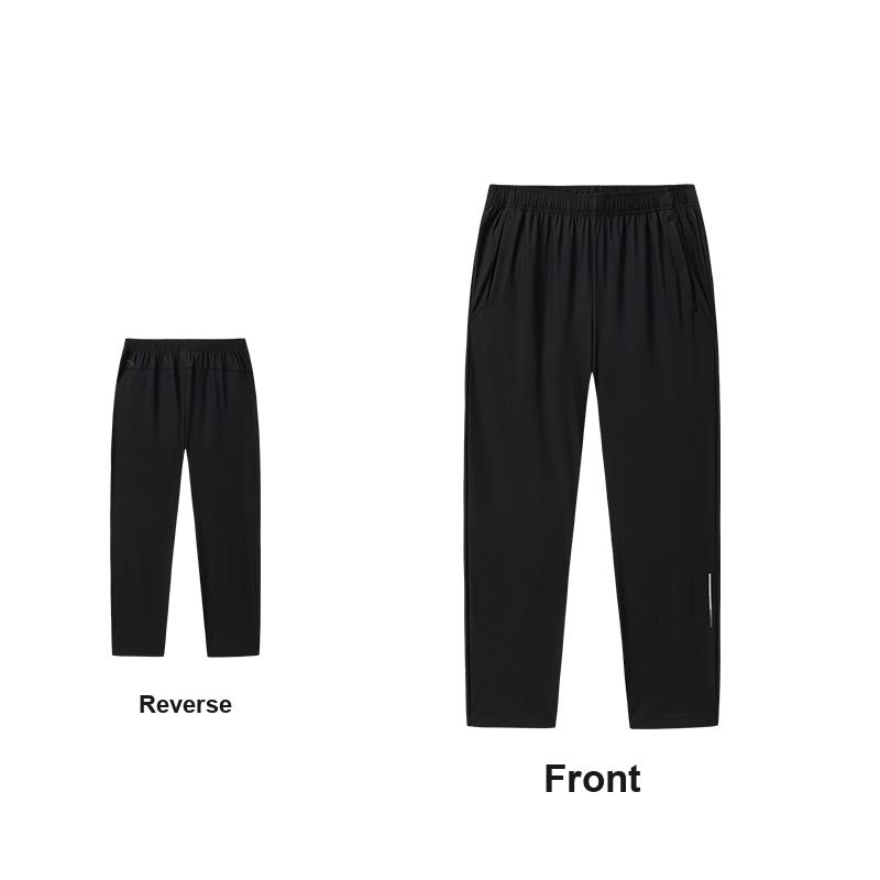 Anta Ice Skin Lightweight Comfortable Casual Knitted Sports Pants Men bottoms Basic-Black 152627303S-3