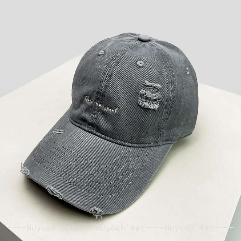 Simple Broken Style Embroidered Letters Baseball Hats Sunshade Retro Versatile New Men Women Personal Fashion Peaked Caps Ins