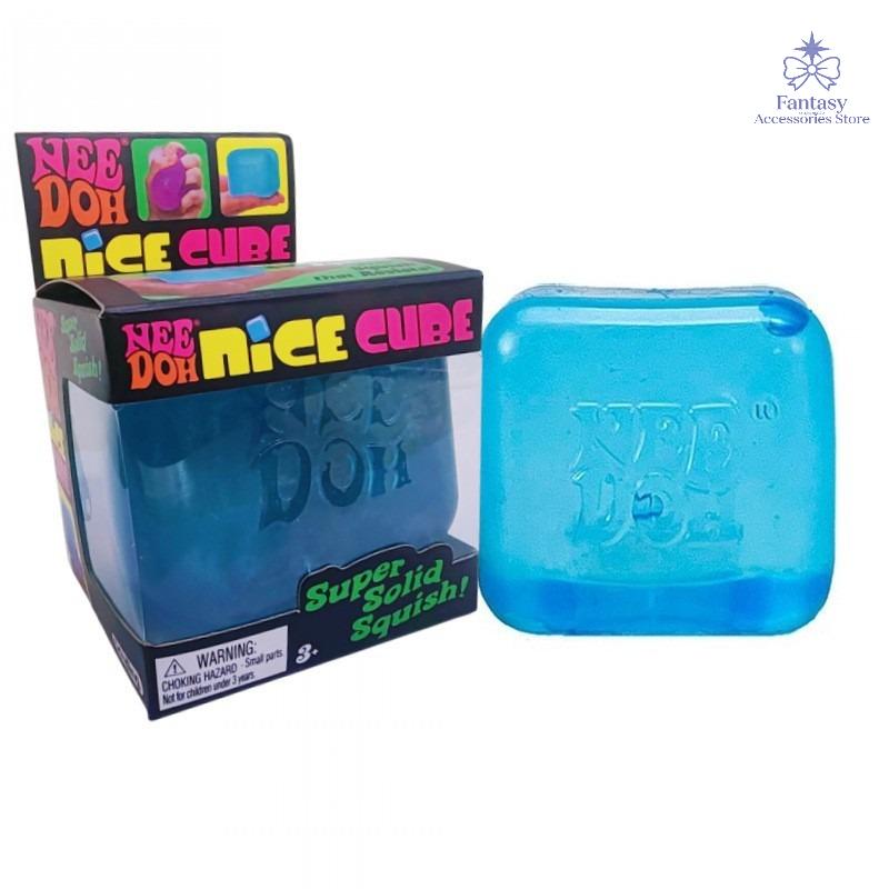 Schylling Needoh Nice Cube Leuchtwürfel – Sensorisches Spielzeug mit super festem, weichem Inneren – leuchtet im Dunkeln und kehrt immer in seine quadratische Form zurück.