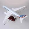 43cm 1/130 Scale B787 American Airlines Aircraft Model With Light And Wheel Diecast Resin Airplane Collection Display Toys