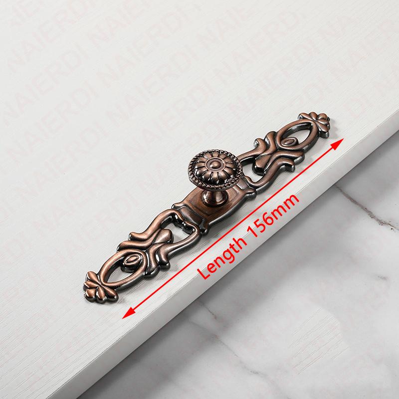 NAIERDI White Rose Flower Kitchen Cabinet Handles European Zinc Alloy Bronze Door Handles Drawer Knobs Furniture Hardware