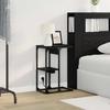 Nightstand Black Oak Look 41.5 x 26 x 60.5 cm