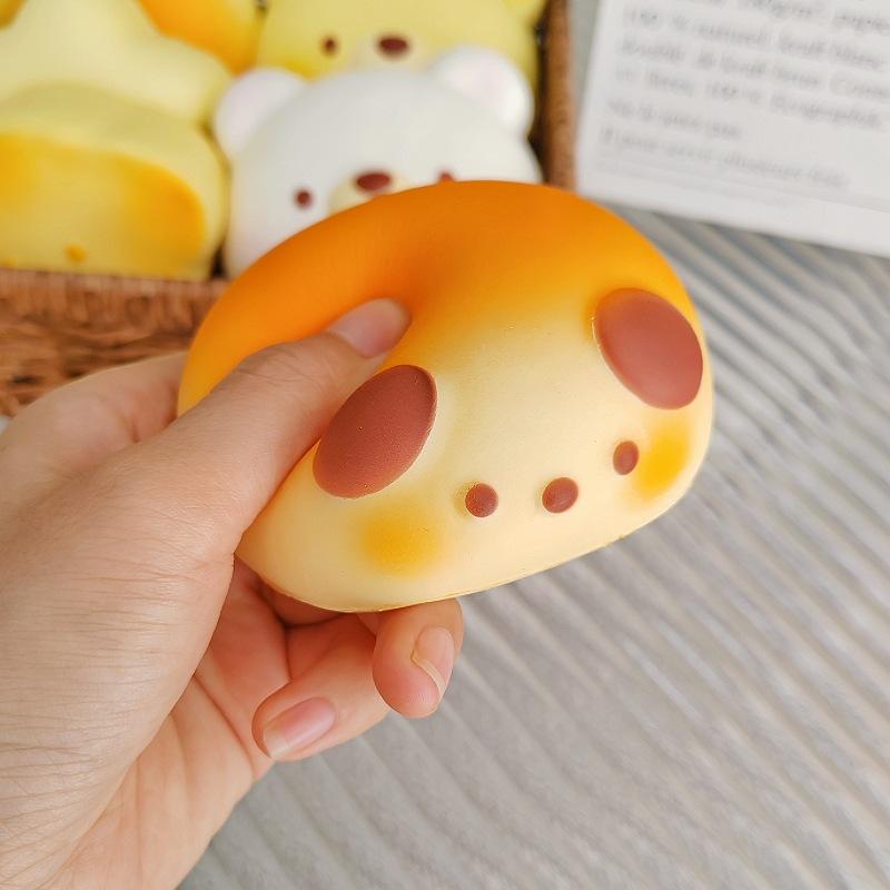 Jucării Squeeze Fidget Drăguțe cu Pâine, cu Ridicare Lentă, Jucărie Mochi Squishy Amuzantă pentru Ameliorarea Stresului, Anti-stres, de Strâns, pentru Copii și Adulți