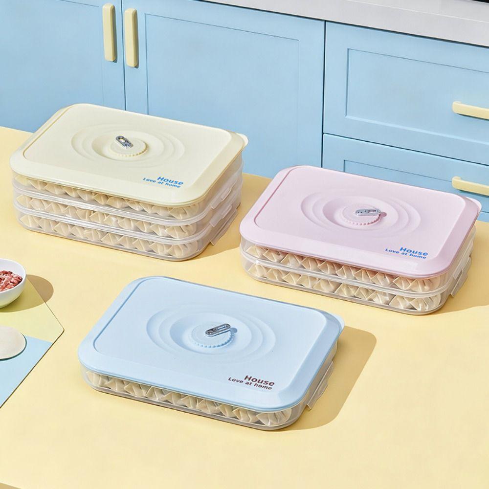 Stackable Dumpling Storage Box Fresh-Keeping Frozen Dumpling Storage Box Refrigerator