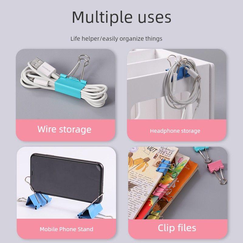 Large and Medium Size Small Size Office Office Supplies Bill Folder Multi-Specification Material Clip Classification Iron Clamp Storage Wholesale