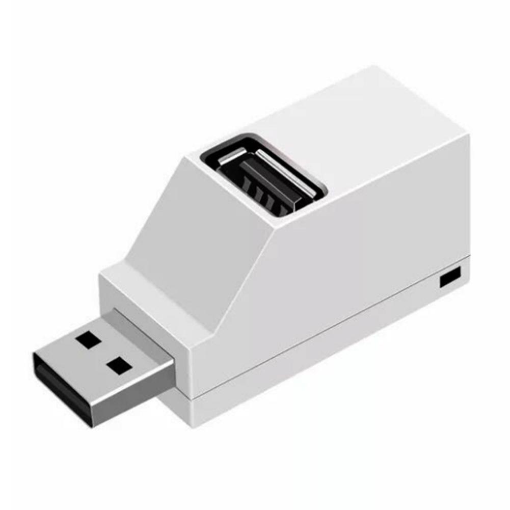

3 в 1 USB2.0 разветвитель-концентратор ABS Mini Direct Plug In Extender Компьютерные аксессуары(Белый 2.0 )