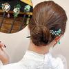 1PC Elegant Flower Hair Accessories Wooden Hairpin Tassel Ancient Style Exquisite High-end