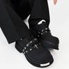 Men's Women Thick-soled Big-head Retro Derby Shoes Fashion High Quality Leather Shoes Rivet Metal Decoration Men Women Sneakers