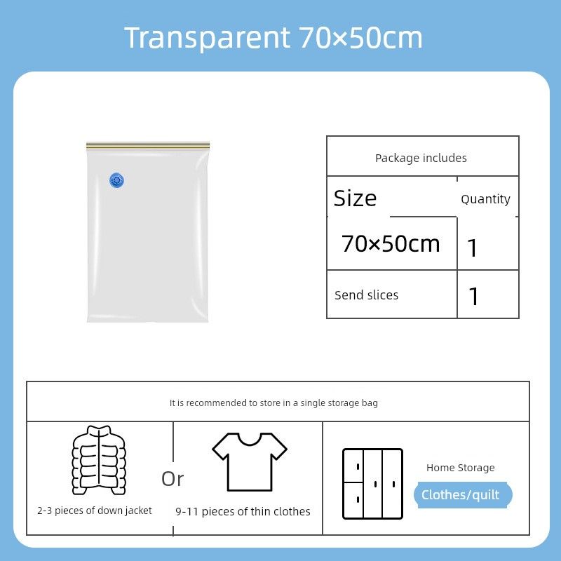 

Compression Bags for Single Cotton Quilts and Clothes, Extra-Large Travel and Business Trip Use, Company Procurement and Wholesale Vacuum Storage Bags 50*70 Small Size Thickened OTHER