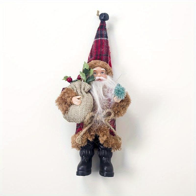 1pc Santa Claus Standing Posture Christmas Tree Pendants Figurines Christmas Party New Year DIY Decoration