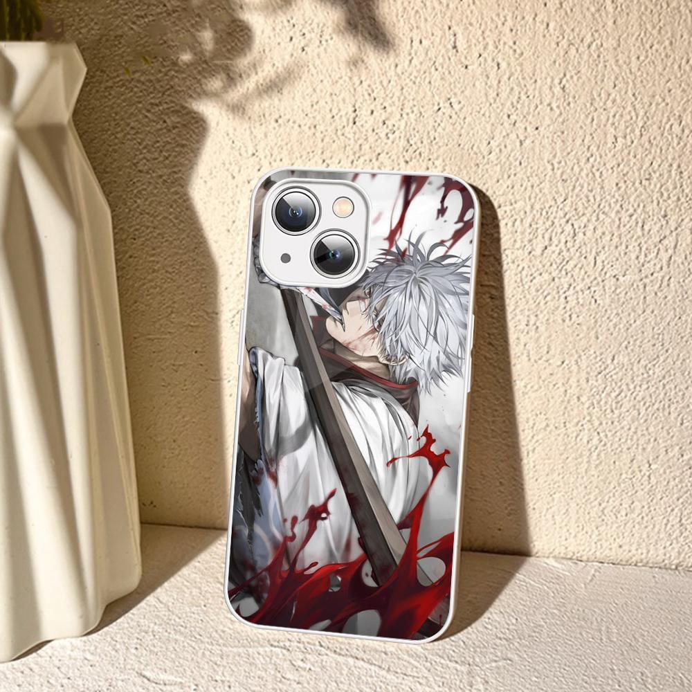 Animation G-Gintama Phone Case For IPhone 14 13 12 Mini 11 Pro XS Max X XR 14 Plus Tempered Glass Cover