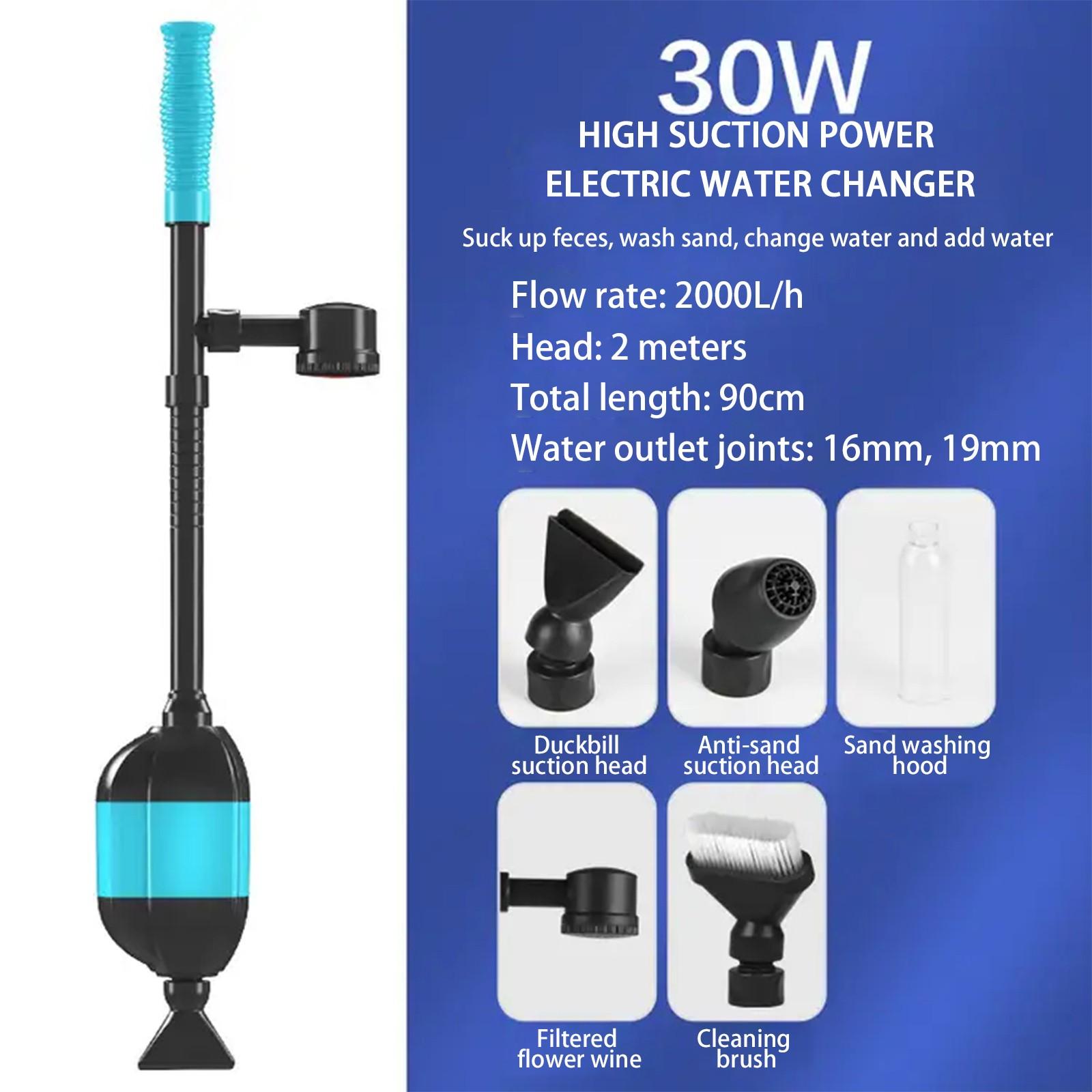 

Устройство для смены воды в аквариуме, Туалетный сифон, Электрический сифон для воды и экскрементов, Промывка песка, Чистящее устройство, Автоматическое наполнение водой One Size чёрный