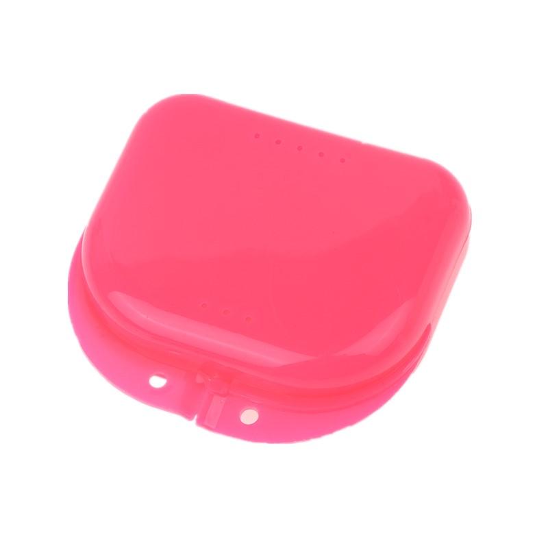 

Mouth Guard Container Plastic Oral Hygiene Supplies Tray Dental Appliance Case Oral Tools Denture Storage Box Dental Retainer троянди рожеві кольору