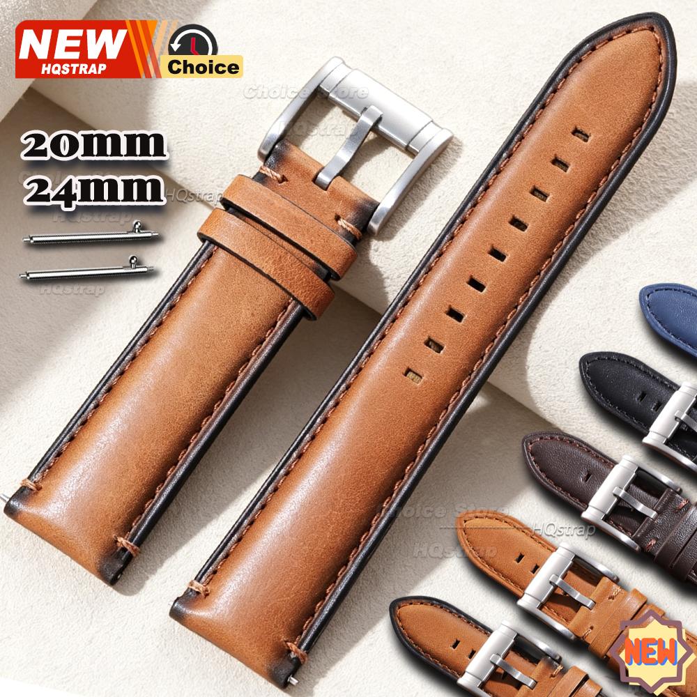 Matte Bottom Soft Watchband 22mm 24mm Women Men Waterproof Wristband Smartwatch Leather Bracelet for Seiko Watch Band for Rolex