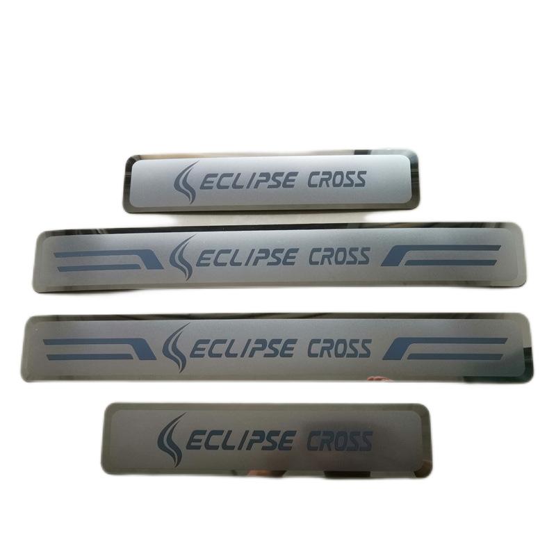 For Mitsubishi Eclipse Cross Car Door Protector Scuff Plate Exterior Accessories Step Protect Moldings Chrome Pads Edge