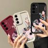 Flower Print Case For Samsung Galaxy S25 S24 S23 S22 Ultra S21 S24 FE A55 A54 A34 A15 A14 A35 A52 A53 A25 A16 5G Soft TPU Cover