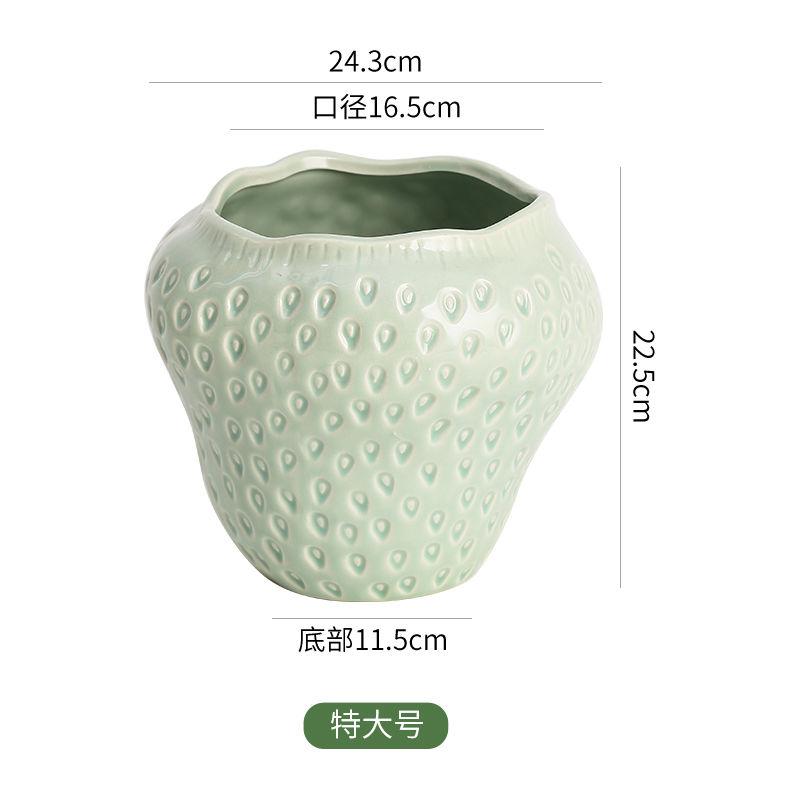 European Style Ceramic Strawberry Vase Colorful Potted Ornaments Living Room Dining Table Hydroponic Flower Ware Strawberry Vase