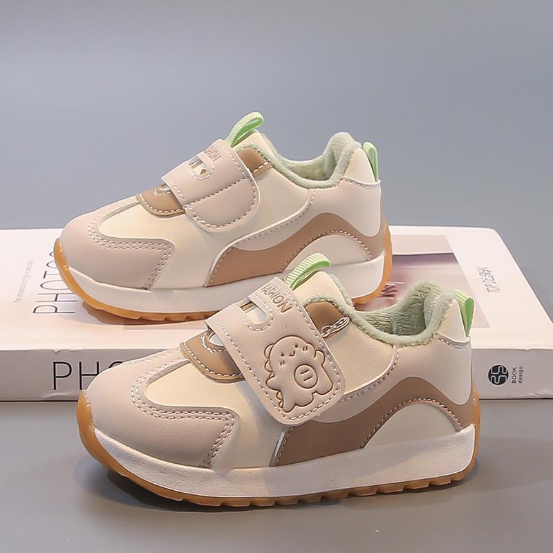 Two Cotton Velvet Sports Shoes 2025 Winter Explosion Baby Girl Soft Sole Casual Shoes Fashion Boy Forrest Gump Shoes